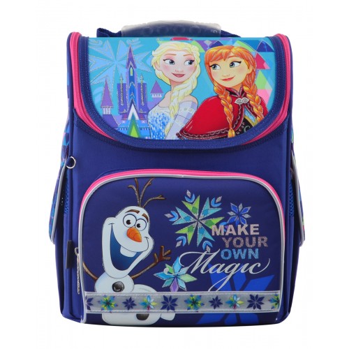 Шкільний рюкзак (ранець) з ортопедичною спинкою синій для дівчинки 1 Вересня H-11 Frozen blue для 1-4 класу (555158) 