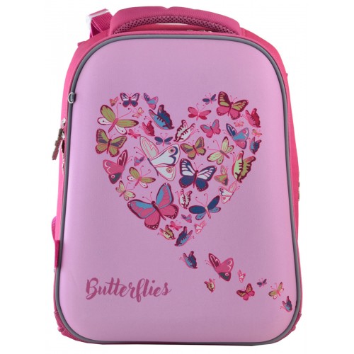 Рюкзак школьный каркасный 1 Вересня H-12 Delicate butterflies