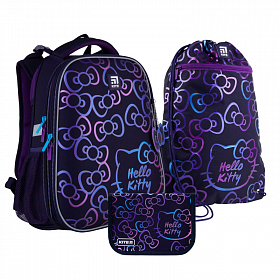 Шкільний ранець з пеналом та мішком Kite Education Hello Kitty SET_HK21-531M Шкільний ранець з пеналом та мішком Kite Education Hello Kitty SET_HK21-531M