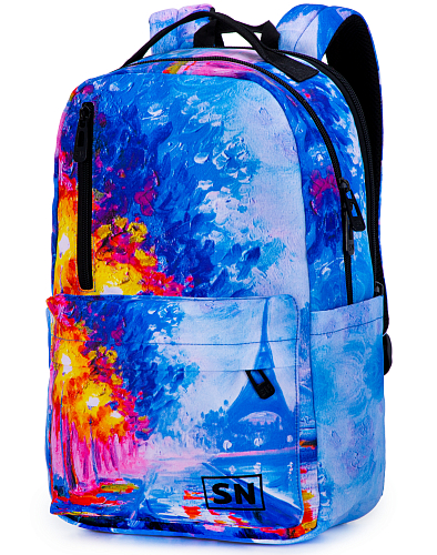 Молодіжний рюкзак підлітковий синій для дівчинки Winner  / SkyName 77-10 для старшокласників