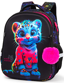 Ортопедичний рюкзак з пеналом та мішком 3 в 1 для дівчинки School Standard 38х30х18 см з Тигром для початкової школи (Full 170-64)