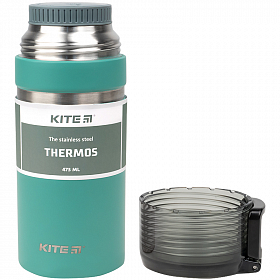 Термос Kite 473 мл бирюзовый в школу K21-320-02 Термос Kite 473 мл бирюзовый в школу K21-320-02