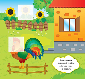 Книга наліпки-розвивалки — Хто гуляє на подвір’ї
