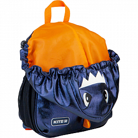 Детский рюкзак для дошкольников для мальчиков синий Kite Kids Black Dino K21-567XS-2 Детский рюкзак для дошкольников для мальчиков синий Kite Kids Black Dino K21-567XS-2