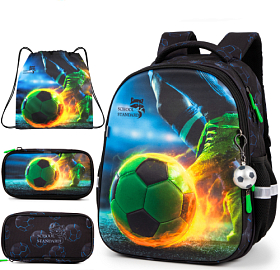 Шкільний ортопедичний рюкзак 3 в 1 для хлопчика School Standard 38х30х18 см з М'ячем в 1 клас (Full 170-78)