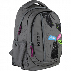 Ортопедичний рюкзак до школи сірий для дівчинки Kite Education K21-855M-5 Ортопедичний рюкзак до школи сірий для дівчинки Kite Education K21-855M-5