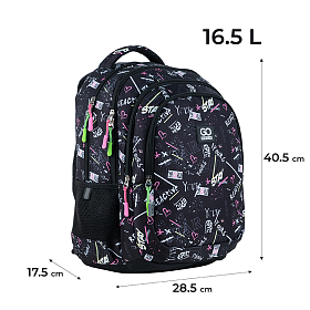 Шкільний рюкзак з ортопедичною спинкою для дівчинки GoPack Teens GO24-162M-5 Шкільний рюкзак з ортопедичною спинкою для дівчинки GoPack Teens GO24-162M-5