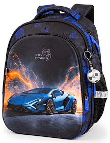 Рюкзак ортопедичний з пеналом та мішком 3 в 1 для хлопчика School Standard 38х30х18 см з Машиною для молодших класів (Full 150-39)