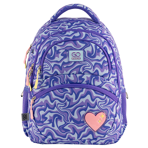 Шкільний рюкзак  з ортопедичною спинкою для дівчинки GoPack Education GO24-175M-4 Heart