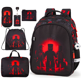 Ортопедичний шкільний рюкзак 6 в 1 для хлопчика School Standard з Роблокс для першокласника (SET 160-26)з Джойстиком в 1 клас (SET 160-31)