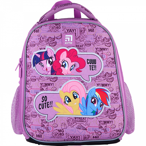 Ортопедический рюкзак в школу фиолетовый для девочки Kite Education для начальной школы каркасный My Little Pony LP21-555S