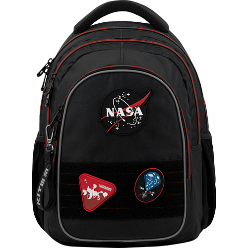 Шкільний рюкзак з ортопедичною спинкою чорний Kite Education NASA NS22-8001M