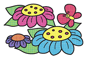 Водні розмальовки — Чарівні квіточки