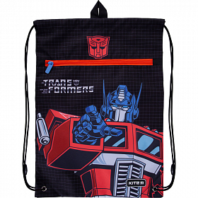 Мішок для змінного взуття для хлопчика з кишенею чорний Kite Education Transformers TF21-601M Мішок для змінного взуття для хлопчика з кишенею чорний Kite Education Transformers TF21-601M