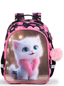 Ортопедичний рюкзак в школу для дівчинки School Standard з Котом 38х28х16 см для 1-4 класу (160-22)