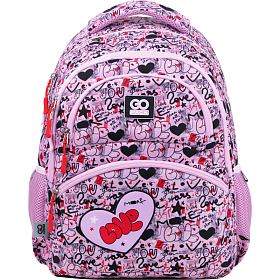 Рюкзак в школу для дівчинки рожевий GoPack Education GO22-175M-2 More love Рюкзак в школу для дівчинки рожевий GoPack Education GO22-175M-2 More love