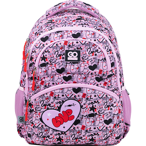 Рюкзак в школу для дівчинки рожевий GoPack Education GO22-175M-2 More love