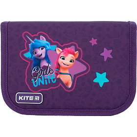 Пенал школьный для девочки фиолетовый Kite Education My Little Pony LP22-622, 1 отделение, 2 отворота Пенал школьный для девочки фиолетовый Kite Education My Little Pony LP22-622, 1 отделение, 2 отворота