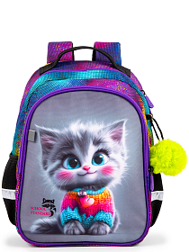 Ортопедичний рюкзак в школу для дівчинки School Standard з Котом 38х28х16 см для 1-4 класу (160-21)