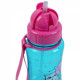 Бутылочка для воды Kite Cat K21-399-1, 350 мл, бирюзовая Бутылочка для воды Kite Cat K21-399-1, 350 мл, бирюзовая