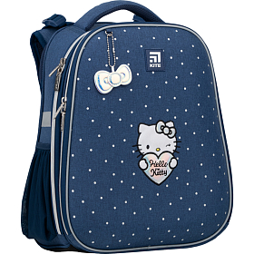 Рюкзак (ранець) шкільний ортопедичний синій для дівчинки Kite Education Hello Kitty HK22-531M Рюкзак (ранець) шкільний ортопедичний синій для дівчинки Kite Education Hello Kitty HK22-531M
