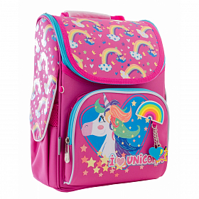Рюкзак для школы каркасный YES H-11 Unicorn blue Рюкзак для школы каркасный YES H-11 Unicorn blue