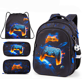 Шкільний ортопедичний рюкзак 3 в 1 для хлопчика School Standard 38х30х18 см з Джойстиком для першокласника (Full 150-37)