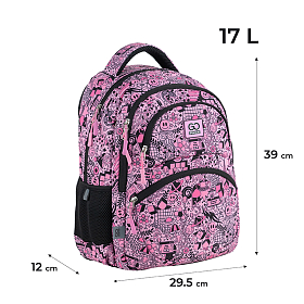 Школьный рюкзак с ортопедической спинкой для девочки GoPack Education GO24-175M-3 Dream Школьный рюкзак с ортопедической спинкой для девочки GoPack Education GO24-175M-3 Dream