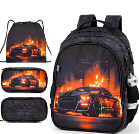 Ортопедичний рюкзак 3 в 1 з пеналом та мішком для хлопчика School Standard для першокласника (Full 160-24)