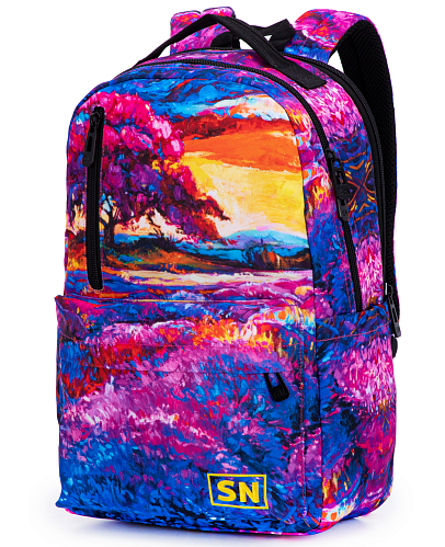 Молодіжний рюкзак підлітковий фіолетовий для дівчинки Winner One / SkyName 77-11 для старшокласників