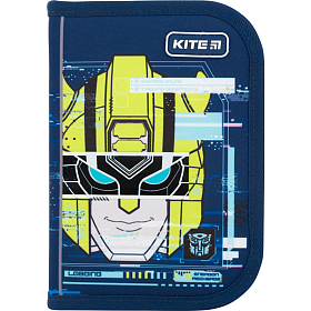 Пенал шкільний для хлопчика синій Kite Education Transformers TF22-622, 1 відділення, 2 відвороти Пенал шкільний для хлопчика синій Kite Education Transformers TF22-622, 1 відділення, 2 відвороти