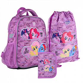Шкільний ранець з пеналом та мішком Kite Education My Little Pony SET_LP21-555S Шкільний ранець з пеналом та мішком Kite Education My Little Pony SET_LP21-555S