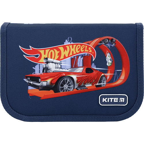 Пенал без наповнення Kite Education Hot Wheels HW22-622, 1 відділення, 2 відвороти