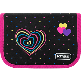 Пенал шкільний для дівчинки Kite Education Hearts К22-622-11 Пенал шкільний для дівчинки Kite Education Hearts К22-622-11