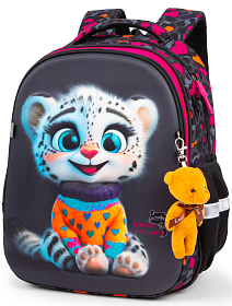 Шкільний ортопедичний рюкзак для дівчинки School Standard 38х30х18 см з Тигром для початкової школи (170-65)