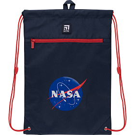 Мішок для змінного взуття з кишенею Kite Education NASA NS22-601M-1 Мішок для змінного взуття з кишенею Kite Education NASA NS22-601M-1