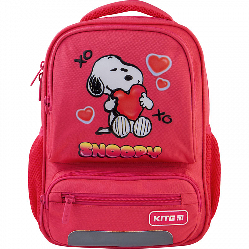 Дитячий рюкзак для дошкільнят для дівчинки червоний Kite Kids Peanuts Snoopy SN21-559XS-1