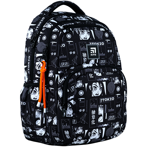 Шкільний рюкзак із ортопедичною спинкою чорний Kite Education teens K24-903L-3