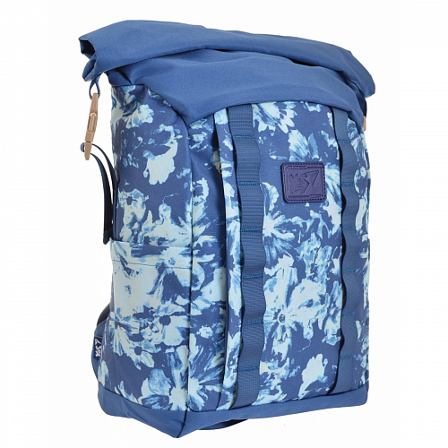 Подростковый городской рюкзак синий для девушек YES Roll-top T-61 Summer flowers для 7 - 11 класса (557307)