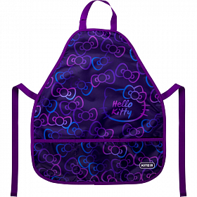 Фартук с нарукавниками для девочки фиолетовый Kite Hello Kitty HK21-161 Фартук с нарукавниками для девочки фиолетовый Kite Hello Kitty HK21-161
