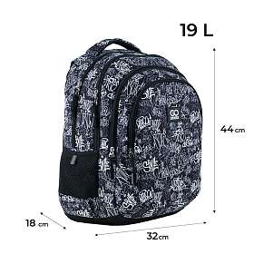 Шкільний рюкзак з ортопедичною спинкою GoPack Teens GO24-162L-1 Шкільний рюкзак з ортопедичною спинкою GoPack Teens GO24-162L-1