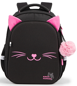 Рюкзак ортопедичний шкільний  для дівчинки School Standard 38х30х18 см для з Котом першокласниць (150-47)