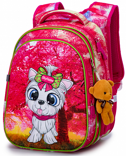 Ортопедичний рюкзак до школи для дівчинки рожевий Winner /SkyName 37х30х16 см для початкової школи (R1-025)