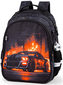 Шкільний ортопедичний рюкзак для хлопчика School Standard з Машиною 38х28х16 см для першокласника (160-24)