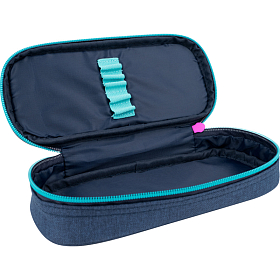 Пенал шкільний для дівчинки синій Kite Education Wow Cats K22-662-5