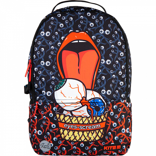 Молодежный городской рюкзак с usb портом с ярким принтом Kite City для подростков K21-2569L-3
