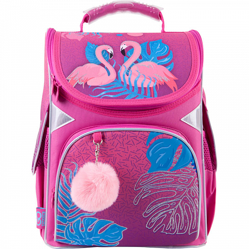 Рюкзак школьный GoPack Education каркасный Pink flamingoes GO21-5001S-4