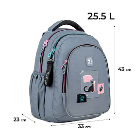 Шкільний рюкзак з ортопедичною спинкою Kite Education teens K24-8001L-2 Шкільний рюкзак з ортопедичною спинкою Kite Education teens K24-8001L-2