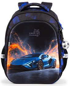Ортопедичний шкільний рюкзак для хлопчика з Машиною School Standard 38х30х18 см для першокласника (150-39)