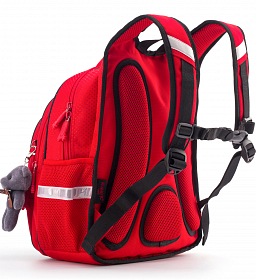 Школьный рюкзак с ортопедической спинкой Winner One для девочки Единорог 37х30х18 см Красный для 1 класса (R2-165)